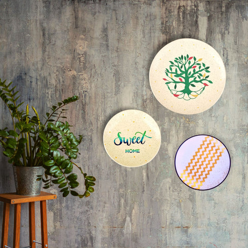 Wall Plate Decor - Gallery Wall Decor - Tree of Life Home Decor - Console Wall Decor - Home Office Decor - Wall Plate Set - Buy Online India - Free Delivery